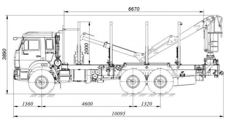 Сортиментовоз 658610 с КМУ СФ-75С Сортиментовоз / лесовоз