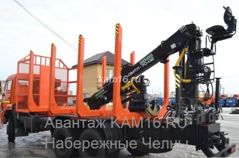 Сортиментовоз КАМАЗ 65111 с манипулятором ОМТЛ 70.02